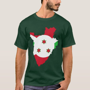Vlaggenkaart van Burundi T-shirt