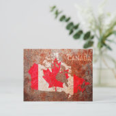 Vlaggenkaart van Canada Briefkaart (Staand voorkant)