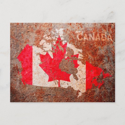 Vlaggenkaart van Canada Briefkaart (Voorkant)