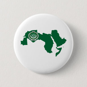 Vlaggenkaart van de Arabische Liga Ronde Button 5,7 Cm