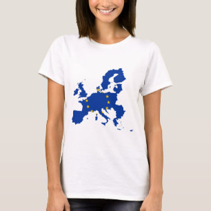 Vlaggenkaart van de Europese Unie T-shirt
