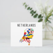 Vlaggenkaart van de provincie Nederland Briefkaart (Staand voorkant)