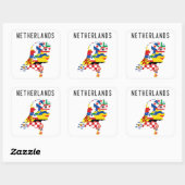 Vlaggenkaart van de provincie Nederland Vierkante Sticker (Vel)