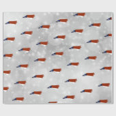 Vlaggenkaart van de staat North Carolina Cadeaupapier (Vlak)