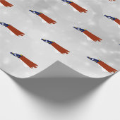 Vlaggenkaart van de staat North Carolina Cadeaupapier (Hoek)