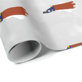 Vlaggenkaart van de staat North Carolina Cadeaupapier (Rol Hoek)