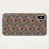 Vlaggenkaart van de Texas Lone Star-staat Case-Mate iPhone Case (Achterkant (horizontaal))
