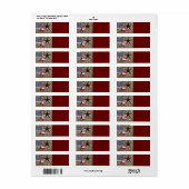 Vlaggenkaart van de Texas Lone Star-staat Etiket (Full Sheet)