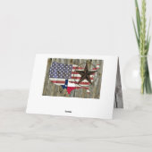 Vlaggenkaart van de Texas Lone Star-staat Feestdagen Kaart (Achterkant)