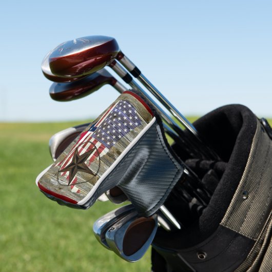 Vlaggenkaart van de Texas Lone Star-staat Golfheadcover (Insitu)
