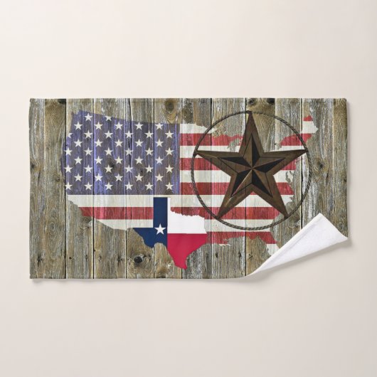 Vlaggenkaart van de Texas Lone Star-staat Handdoek (Handdoek)
