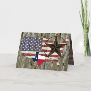 Vlaggenkaart van de Texas Lone Star-staat Kaart