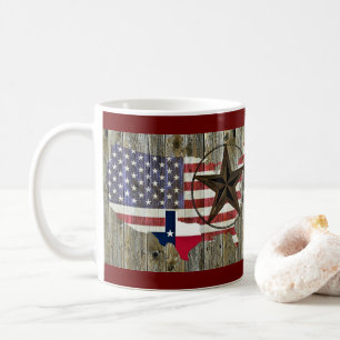 Vlaggenkaart van de Texas Lone Star-staat Koffiemok
