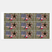 Vlaggenkaart van de Texas Lone Star-staat Labels (Vel)
