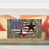 Vlaggenkaart van de Texas Lone Star-staat Labels (Aangebracht)