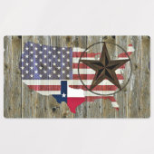 Vlaggenkaart van de Texas Lone Star-staat Labels (Design 2)