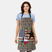 Vlaggenkaart van de Texas Lone Star-staat Schort (Gedragen)