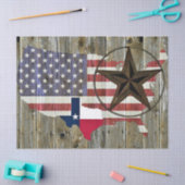Vlaggenkaart van de Texas Lone Star-staat Tissuepapier (Craft)