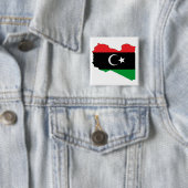 Vlaggenkaart van het Koninkrijk Libië Vierkante Button 5,1 Cm (In situ)