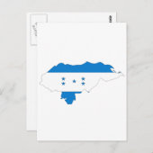 Vlaggenkaart van Honduras Briefkaart (Voorkant / Achterkant)