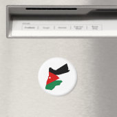 Vlaggenkaart van Jordanië: silhouet Magneet (Insitu (Vaatwasser))