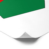 Vlaggenkaart van Jordanië: silhouet Poster (Hoek)