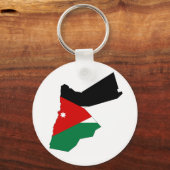 Vlaggenkaart van Jordanië: silhouet Sleutelhanger (Voorkant)