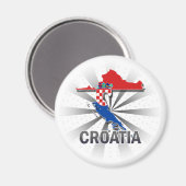 Vlaggenkaart van Kroatië 2.0 Magneet (Voorkant / Achterkant)