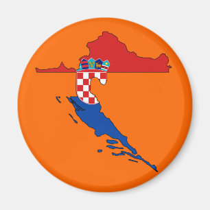 Vlaggenkaart van Kroatië Magneet