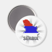 Vlaggenkaart van Servië 2.0 Magneet (Voorkant / Achterkant)