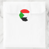 Vlaggenkaart van Sudan Ronde Sticker (Tas)