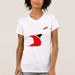 Vlaggenkaart van Trinidad Tobago T-shirt