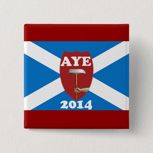 Vlaggenkaart van vakbondslid Scottish Independence Vierkante Button 5,1 Cm (Voorkant)