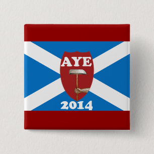 Vlaggenkaart van vakbondslid Scottish Independence Vierkante Button 5,1 Cm