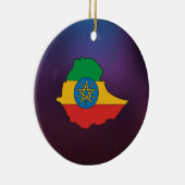 Vlaggenkaart voor humaan ethiopië keramisch ornament (Rechts)