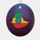 Vlaggenkaart voor humaan ethiopië keramisch ornament (Links)