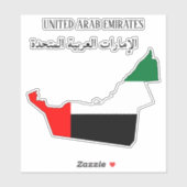 Vlaggenkaart voor UAE Sticker (Vel)