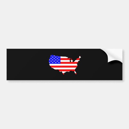 Vlaggenkaart VS Bumpersticker (Voorkant)