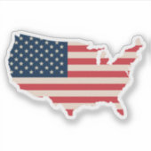 Vlaggenkaart VS Sticker (Voorkant)