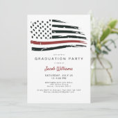 Vlaggenklassepartij met vuursteentje Thin Red Line Kaart (Staand voorkant)