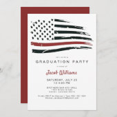 Vlaggenklassepartij met vuursteentje Thin Red Line Kaart (Voorkant / Achterkant)