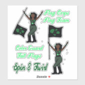 Vlaggenkleur Guard Stickers ( Green Flower) (Vel)