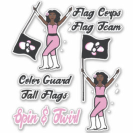 Vlaggenkleur Guard Stickers ( Pink Burst)