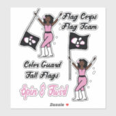 Vlaggenkleur Guard Stickers ( Pink Burst) (Vel)