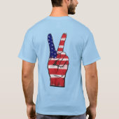 Vlaggenkleuren voor vredessignalisatie t-shirt (Achterkant)