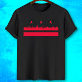 Vlaggenlandschap van Washington DC T-shirt