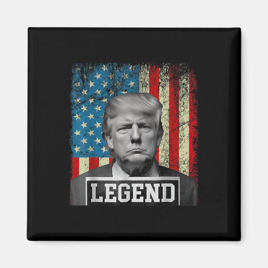 Vlaggenlegende Trump Mok Shot 2024 President Wonen Magneet (Voorkant)