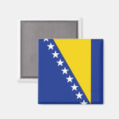 Vlaggenmagneet Bosnië-Herzegovina Magneet (Voorkant / Achterkant)