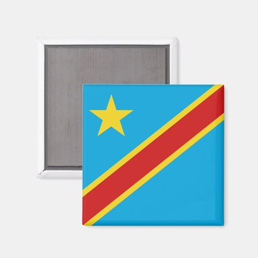 Vlaggenmagneet Congo-Kinshasa Magneet (Voorkant / Achterkant)