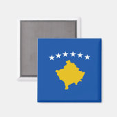 Vlaggenmagneet Kosovo Magneet (Voorkant / Achterkant)